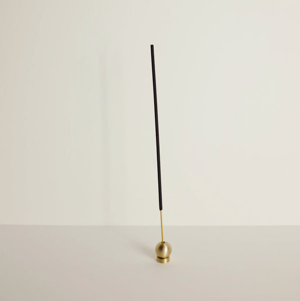 Japanese Blackened Brass Ball Incense Holder