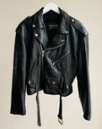 Black Leather Moto Jacket