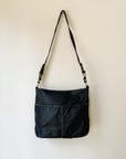 Onyx Pebbled Leather Shoulder Bag