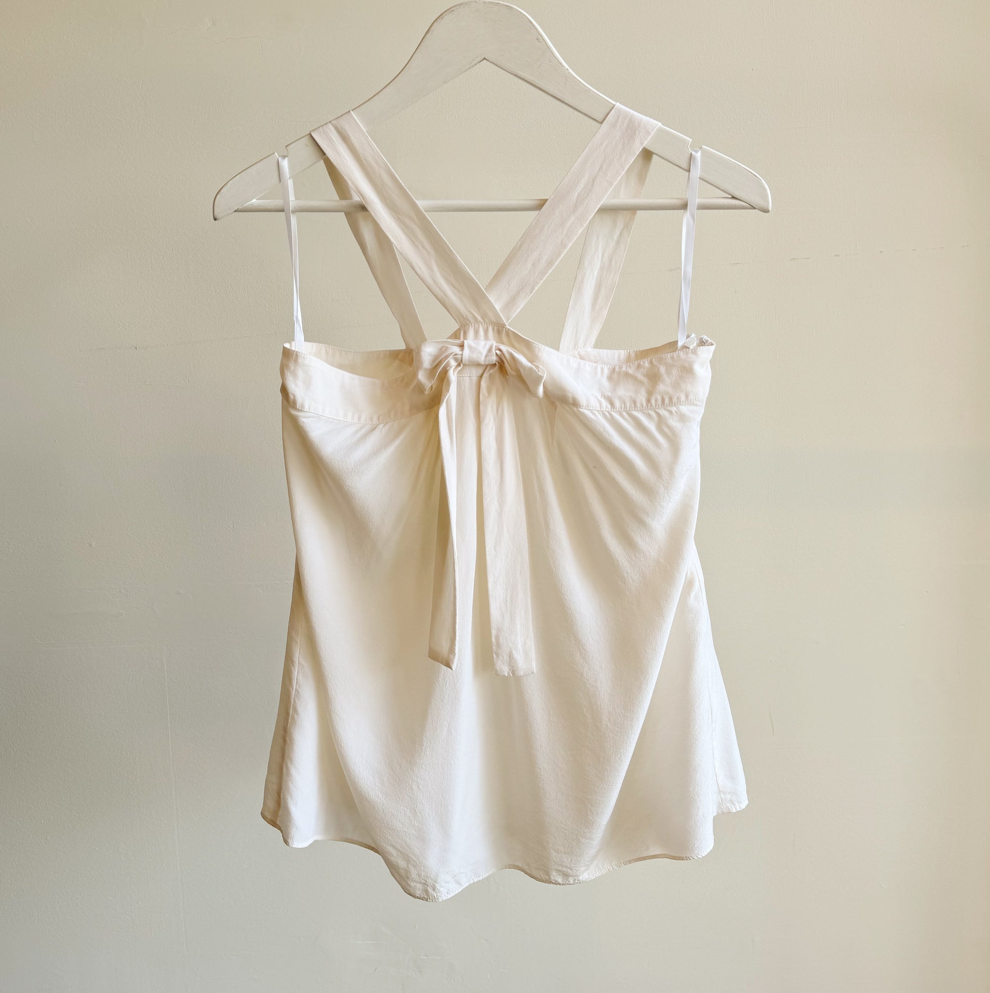 Ivory Silk Halter Top