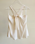 Ivory Silk Halter Top