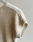 Cream Two-Toned Folded Knit Top