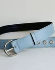 Coach Sky Blue Leather Belt