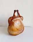 Amber Murano Glass Bag Vase