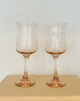 Rose Flared Wine Glasses