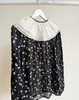 Navy Sheer Butterfly Gauzy Blouse