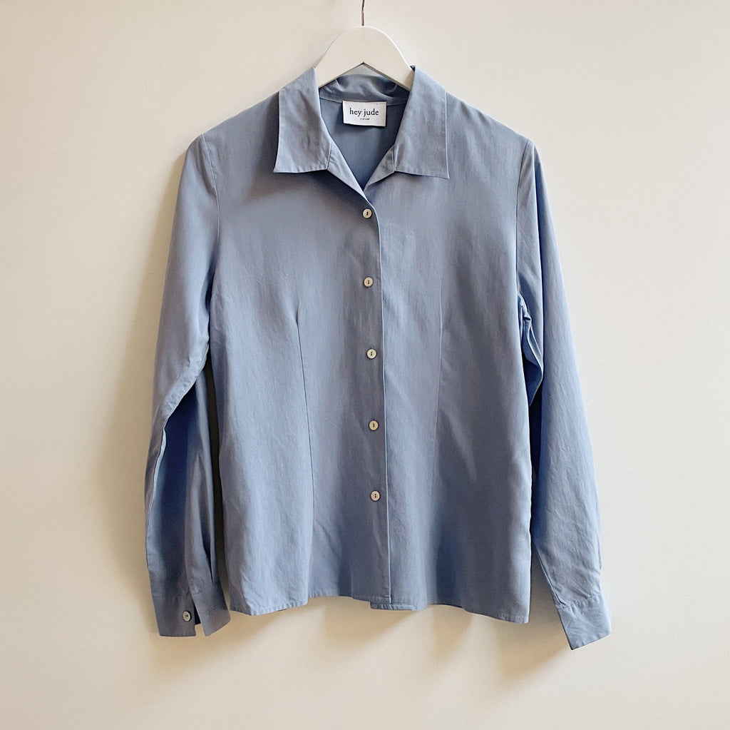 Periwinkle Silk Button Down – Hey Jude