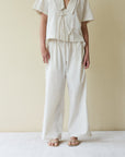 Deiji Studios | Ruffle Pant in Bone Check