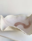 Soft Pink Wavy Ceramic Bowl