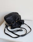 Black Soft Leather Pouch Purse