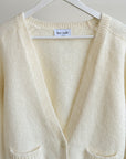 Cream Mohair Grandpa Cardigan