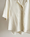 Butter White Linen Boxy Top