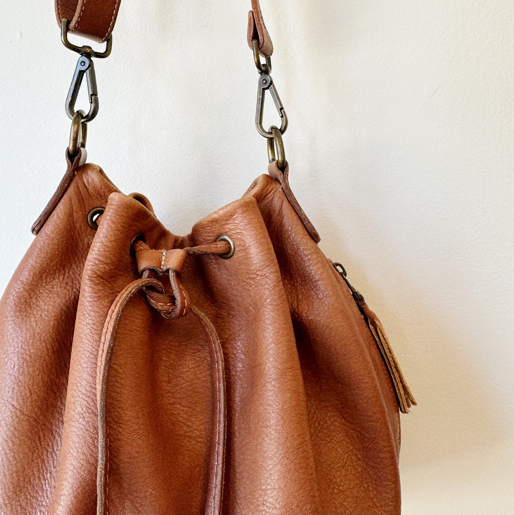 Ginger Drawstring Bucket Bag