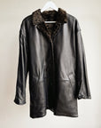 Midnight Danier Reversible Leather Coat