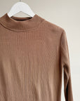 Pecan Silk Knit Long Sleeve