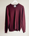 Maroon Relaxed Cashmere V-Neck