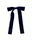 Long Velvet Bow Barrette