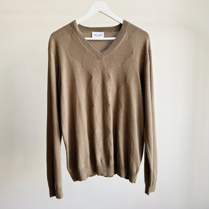 Dune Slouchy Cotton V-neck Sweater