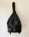 Soft Black Origami Convertible Backpack