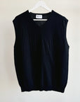 Onyx Cashmere Slouchy Vest