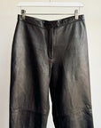 Dark Chocolate High Leather Pants