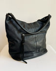 Soft Black Triangle Patchwork Bag