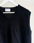 Onyx Cashmere Slouchy Vest