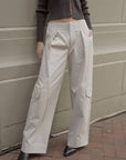 All Row | Hansen Wide Leg Utility Pants in Bone