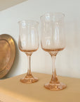 Rose Flared Wine Glasses