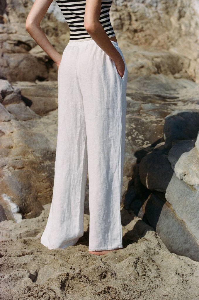 a.ren | Novah Linen Pants in Off White