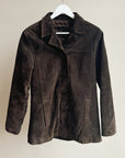 Espresso Suede Leather Jacket