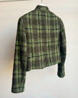 Fern Plaid Wool Cropped Jacket