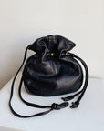 Black Soft Leather Pouch Purse