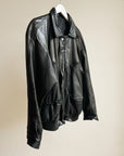 Obsidian Soft Leather Bomber