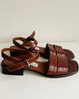 Terracotta Strappy Leather Sandals | Size 6