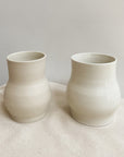 Medium Cream Ceramic Vase