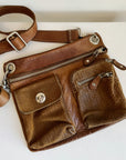 Walnut Adjustable Leather Utility Bag