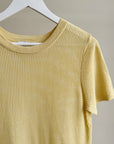 Lemon Yellow Open Knit Tee