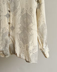 Butter White Spiral Silk Blouse