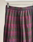 Holiday Wool Tartan Midi Skirt