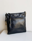 Onyx Glossy Square Leather Purse