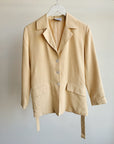 Sunflower Silk Belted Blazer