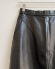 Tourmaline Soft Leather Midi Skirt