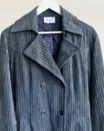 Dusty Blue Cotton Corduroy Trench