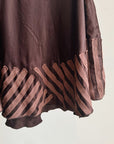 Chocolate Silk A-Line Skirt