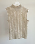 Champagne Crinkle Sleeveless Top