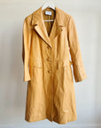 Camel Soft Leather Trench Coat