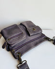 Grape Leather Utility Belt Bag