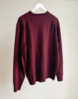 Maroon Relaxed Cashmere V-Neck