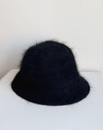 Black Angora Bucket Hat